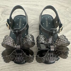 Mini Melissa Oversized Bow Jelly Flats - Toddler size 9 - LIKE NEW!